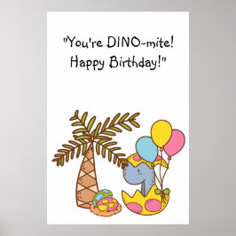 Poster Aniversário DINO-mite