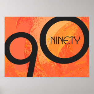 Póster Aniversário do 90 de Orange Decade
