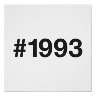 Póster Aniversário do Aniversário de 1993 Hashtag 30