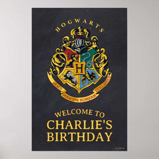 Poster Aniversário do Brasão de Hogwarts do Harry Potter (Frente)