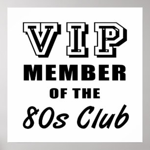 Póster aniversário do clube do anos 80