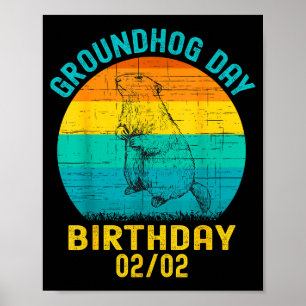 Poster Aniversário do Dia da Marmota 2 de Fevereiro Anive