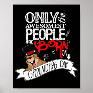Poster Aniversário do Dia da Marmota de Punxsy Phil em 2 
