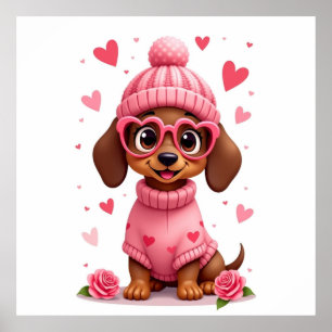 Poster aniversário do dia dos namorados cachorro vida amo