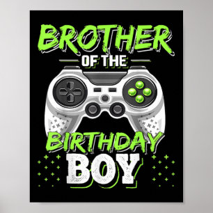 Poster Aniversário Do Jogo De Vídeo Correspondente Irmão