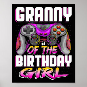 Poster Aniversário Do Jogo De Vídeo Da Gamer Girl