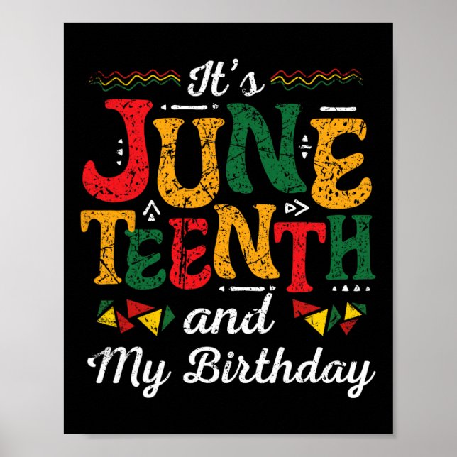 Poster Aniversário do Mês da História Negra Juneteenth 19 (Frente)
