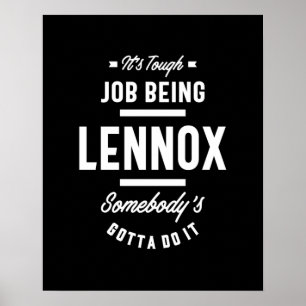 Poster Aniversário do Nome Personalizado Lennox