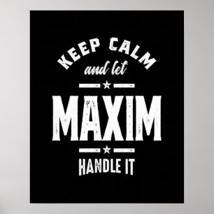 Poster Aniversário do Nome Personalizado Maxim