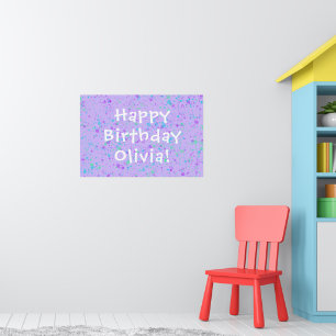 Poster Aniversário do Paint Splatter