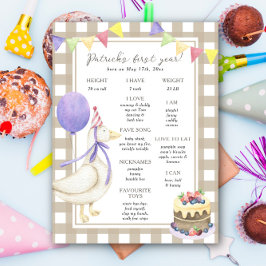 Poster Aniversário do Primeiro Aniversário do Marco