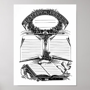 Poster Aniversário do Registro Familiar, Casamento de Mor