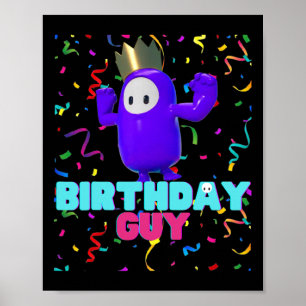 Poster Aniversário do Tema de Jogo Popular do Aniversário