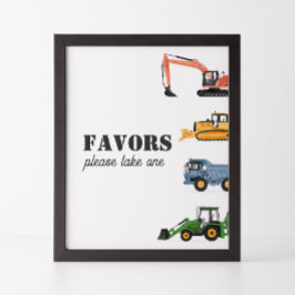 Poster Aniversário do Veículo de Construção Favorece Sina