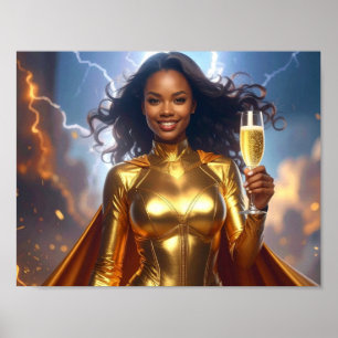 Poster Aniversário e Parabéns de Super-Heróis