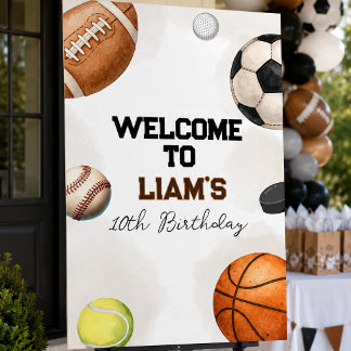 Póster Aniversário Esportivo | Festa de Aniversário com T