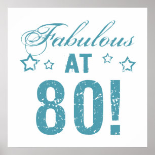 Póster Aniversário fabuloso do 80