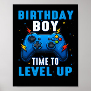 Poster Aniversário Hora De Alcançar O Jogo De Vídeo Gamer