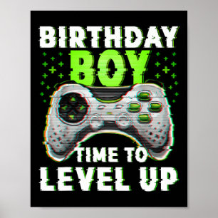 Poster Aniversário Hora De Alinhar Videos games Jogador B