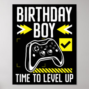 Poster Aniversário, Hora De Aproximar O Presente Do Jogo