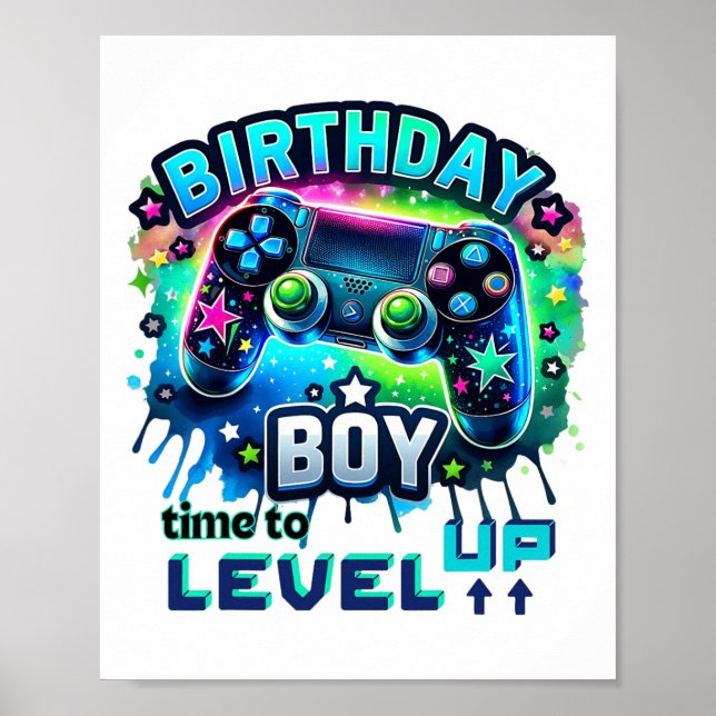 Poster Aniversário, Hora Do Aniversário Para Aproximar O  (Frente)