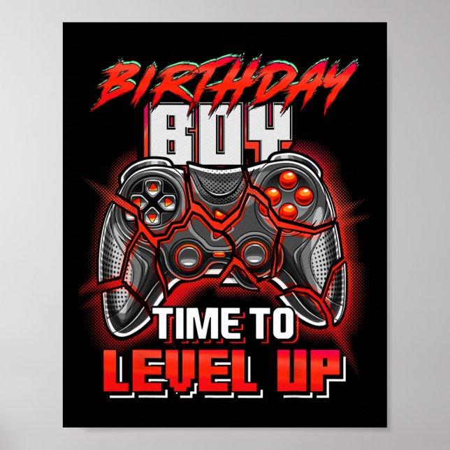 Poster Aniversário, Hora Do Aniversário Para Aproximar O  (Frente)