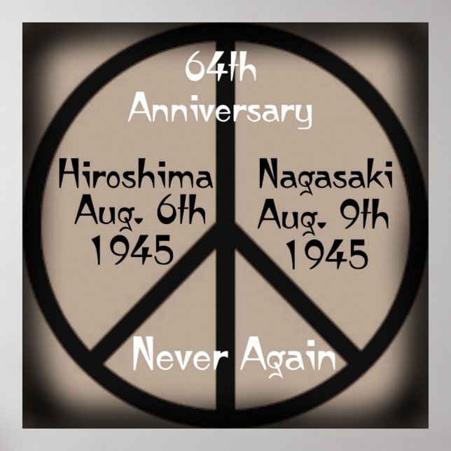Póster Aniversário Nunca Mais - Hiroshima/Nagasaki (Frente)