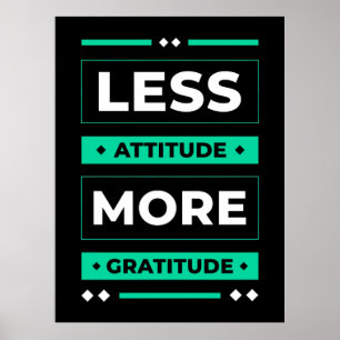 Poster Aniversário Oferece Menos Atitude Mais Gratidão