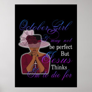 Poster Aniversário Outubro Rapariga I May Not Perfect