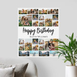 Poster Aniversário Personalizado 24 Colagem de Fotos<br><div class="desc">Crie sua própria coleção de fotos personalizada de 24 para o aniversário</div>
