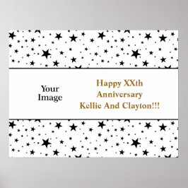 Poster Aniversário Personalizado de Mensagem/Fotografia d