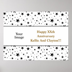 Poster Aniversário Personalizado de Mensagem/Fotografia d