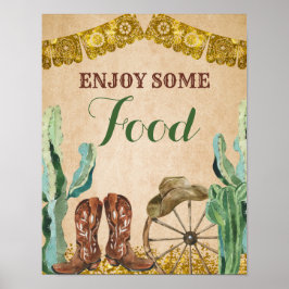 Poster Aniversário Russo do Texas Cowboy Aproveite Algum 