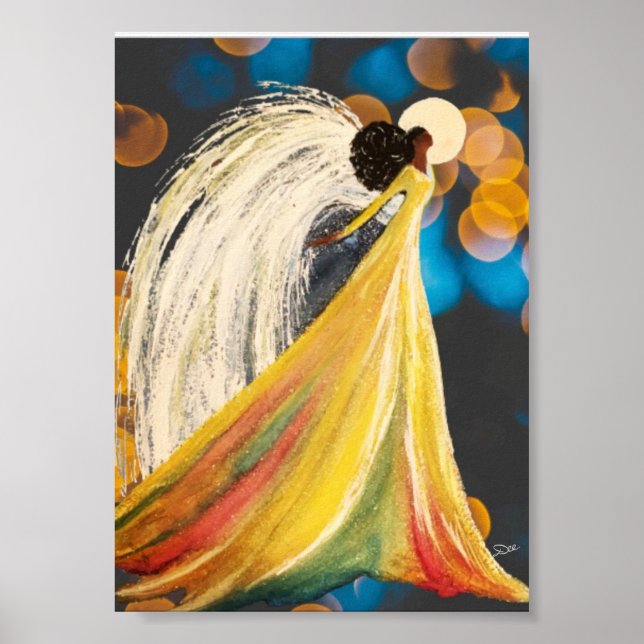 Poster Anjo à Lua 5x7 (Frente)