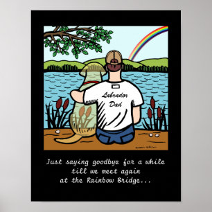 Póster Anjo amarelo de Labrador e pai 1
