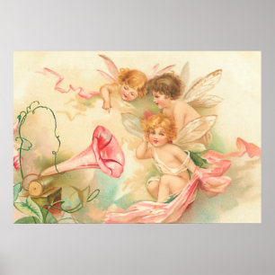 Póster Anjo armário do namorados de vinhagem 1