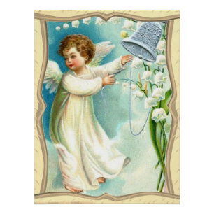 Póster Anjo Bebê com Poster de Bell Azul