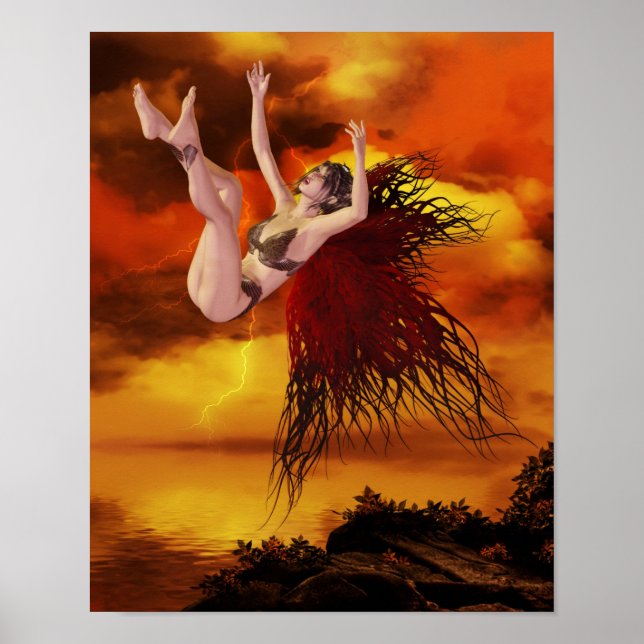 Póster anjo caído (Frente)