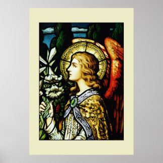 Póster "Anjo com Lírios"