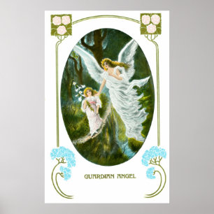 Poster Anjo-da-guarda e menina