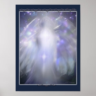 Póster anjo de cristal azul