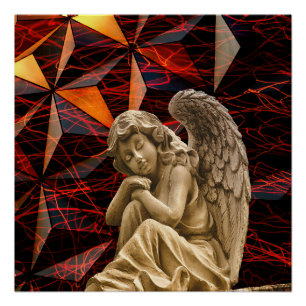 Póster Anjo de Descanso Moderno