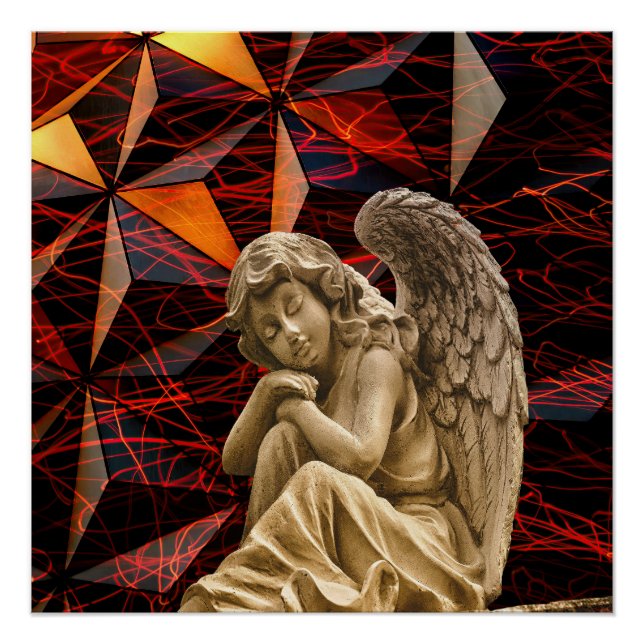 Póster Anjo de Descanso Moderno (Frente)