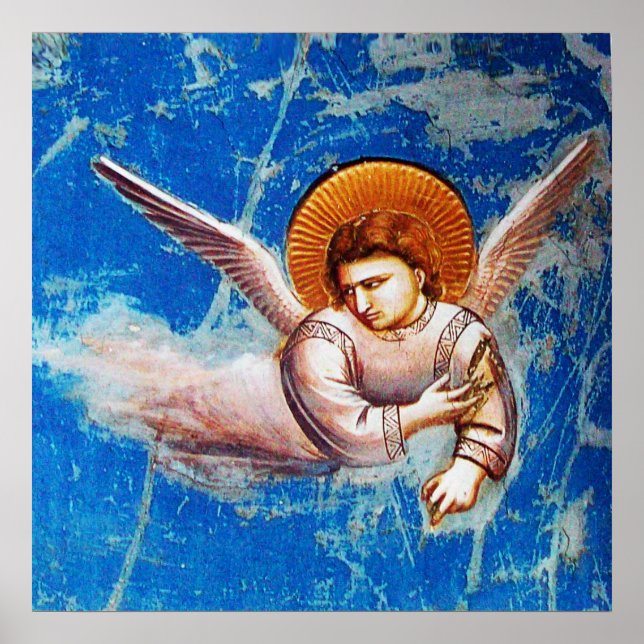 PÓSTER ANJO DE NATAL VOANTE NO CÉU AZUL (Frente)