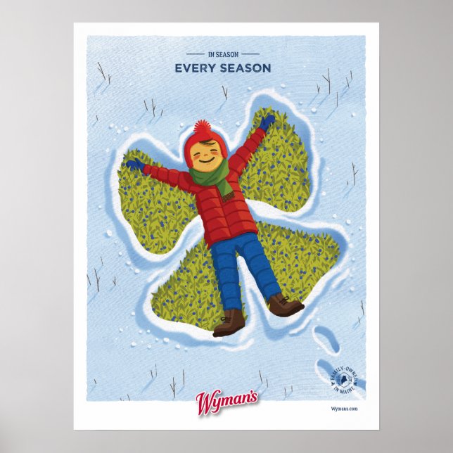 Poster Anjo de Neve 18x24 (Frente)