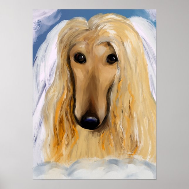 Poster Anjo do Afghan Hound       (Frente)