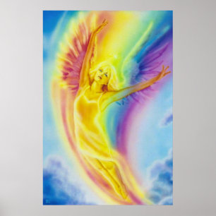 Póster Anjo do arco-íris pela íris de Lisa