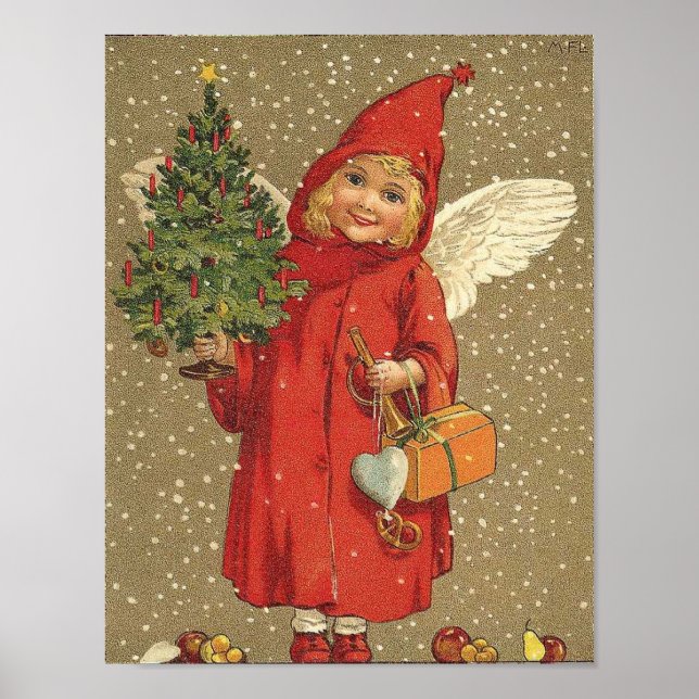 Poster Anjo em Um Casaco Vermelho (Frente)