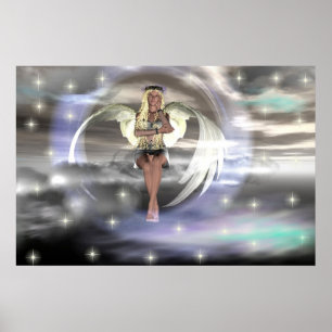 Poster Anjo em uma nuvem