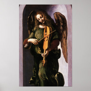 Poster Anjo em Verde com uma Viela por Leonardo da Vinci